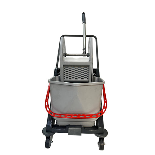 Double Bucket Wringer Trolley - 30 - Grey