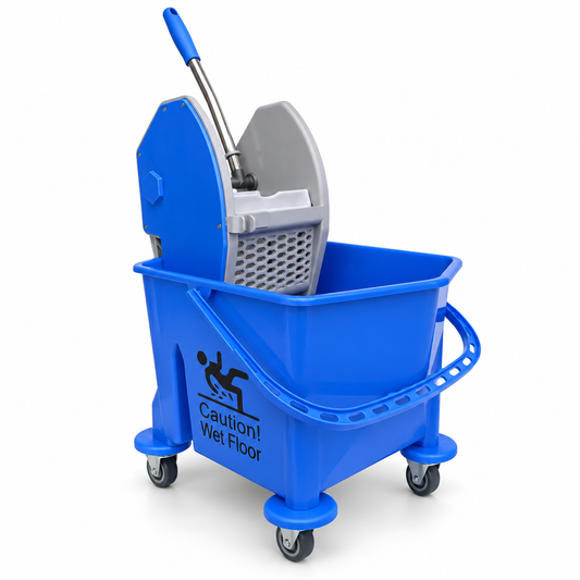 Single Bucket Wringer Trolley - 25 - Blue
