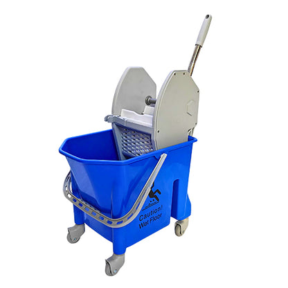 Single Bucket Wringer Trolley - 25 - Blue